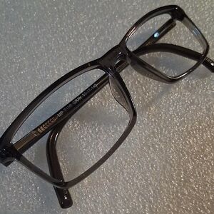 Stylish Smoky Grey Rectangel Rx Frames Glasses